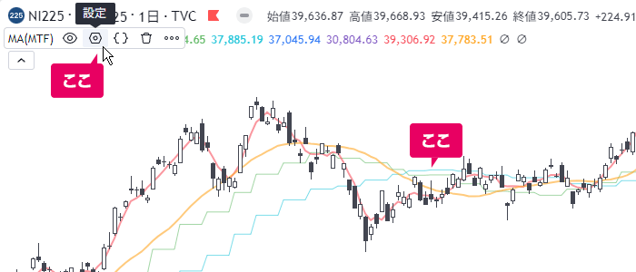 設定画面の開き方